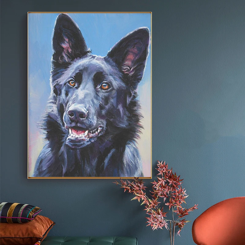 5d Diy Diamond Painting Hond Vol Vierkant/Rond Diamant Borduurwerk Foto Strass Diamant Mozaïek Kruissteek Huisdecor Cadeau