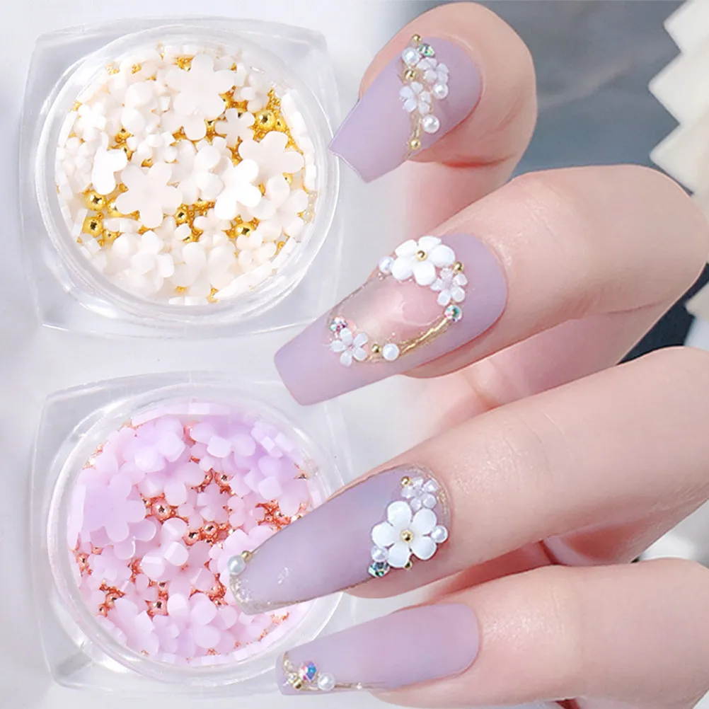 6 Boxes Resin Sunflower Nail Art Charms Lightweight Fade Resistant Nail Decoration Accessories for Acrylic Nails Manicure