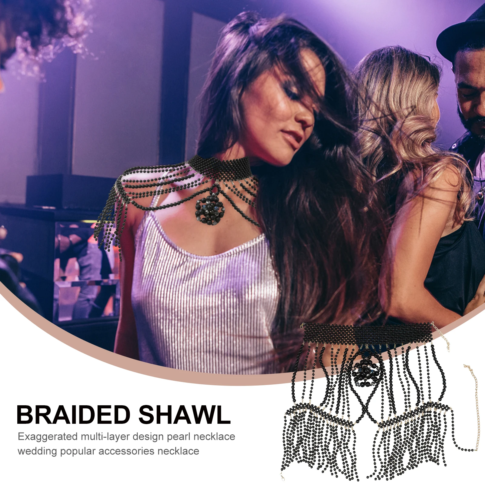 

1pc Multilayer Decorative Body Sexy Fashion Decorative Chain For Women Neck Chain Summer Beach Wear Party Decoration