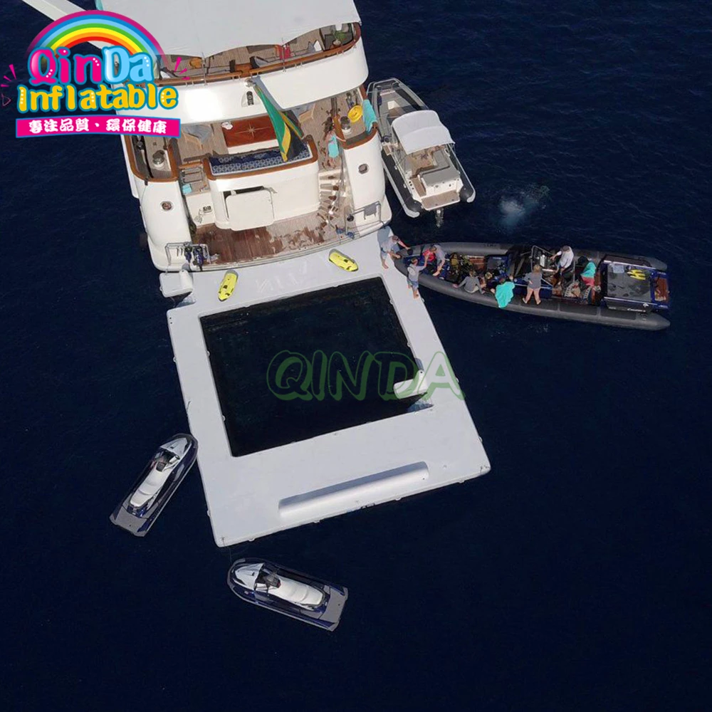 DWF PFY Drop Stitch Material Ocean Open Sea Floating Inflatable Yacht Pool For Boat