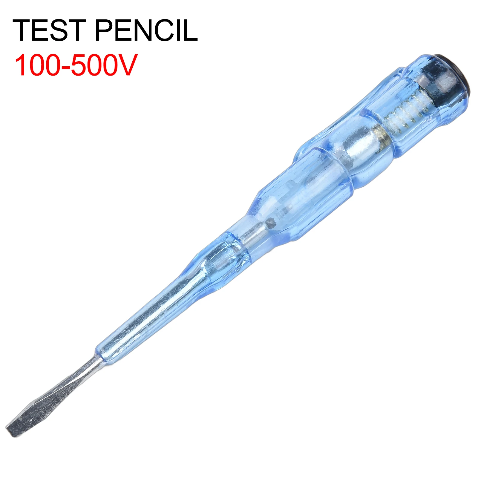 Caneta de teste testador de tensão chave de fenda plástica 45 # Aço azul casa testador de tensão testador elétrico ferramenta elétrica plana