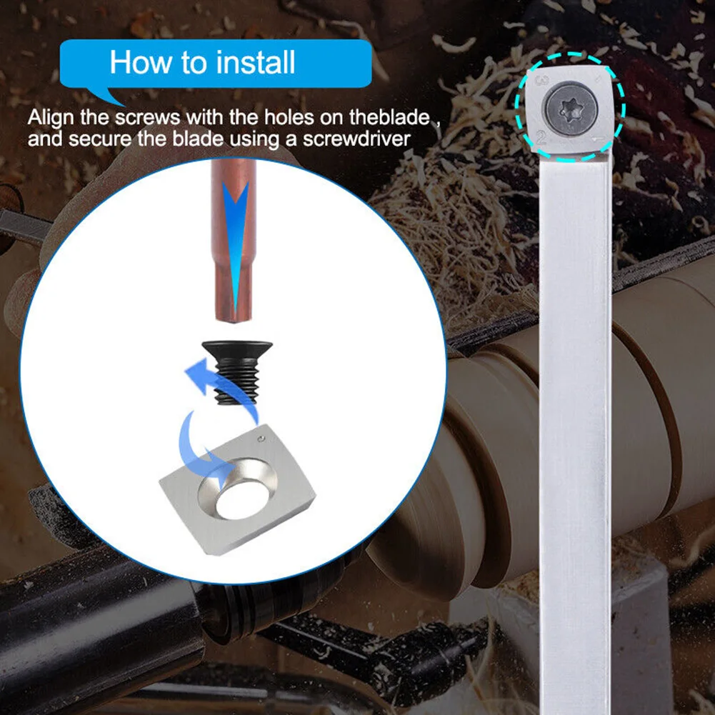 ل دوامة المسوي كربيد إدراج القاطع لأعمال النجارة 10.5 مللي متر استبدال كربيد حواف القطع 10 قطعة في العبوة #6