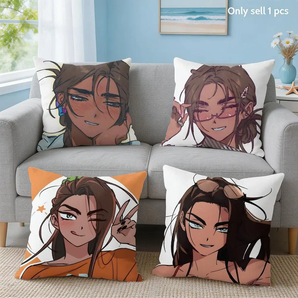 A-Alien Stage Hyuna Cushion Cover Soft Short Plush Throw Pillow Cover Hidden Zipper Cutecore Sofa Bedroom Home Decor