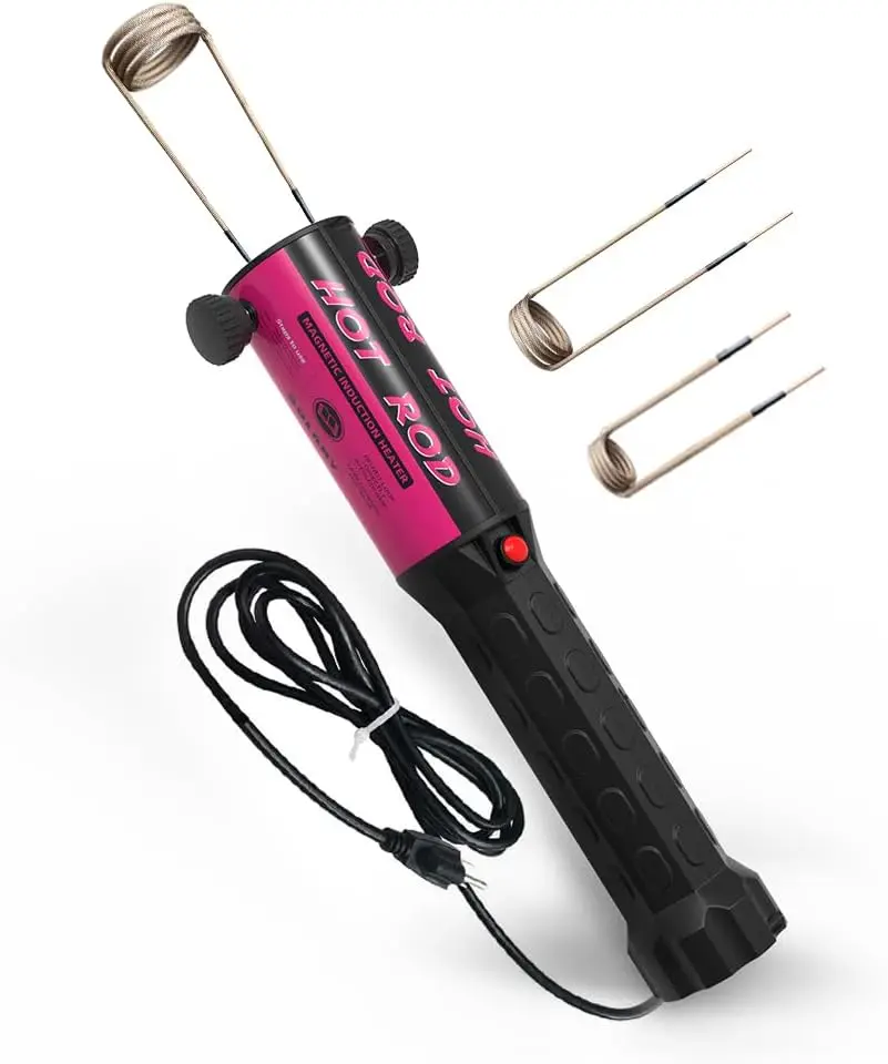 

Induction Heater Bolt Removal, 1100W 110V Hand Held Magnetic Heating Tool for Rusty Screw Removing, Nut Buster Tool with 3 Coil