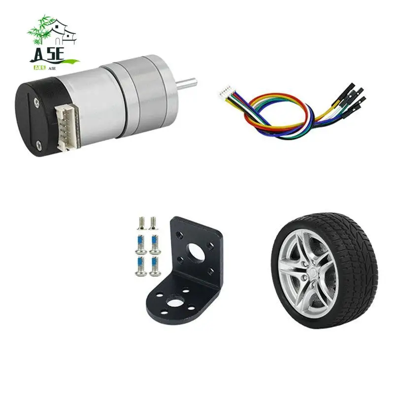 A05E-DIY DC Motor With Encoder Speed Measurement Geared High Torque Gear Box 310 Motor For Self Balancing Car Robotics