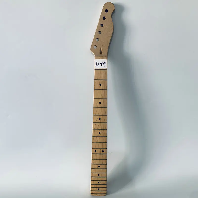 EN999 Nut Uncut 6 String Tele Electric Guitar Neck Solid Maple 22 Frets Unfinished for TL Guitar Replace and DIY Damages