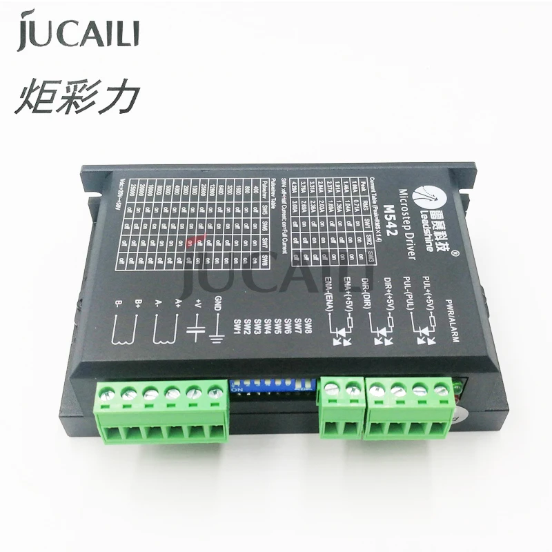 

Драйвер шагового двигателя Jucaili DM542/M542/M542C/DM542-05, 24-50В DC, 2-фазный, 4.5А, 256 делений, замена драйвера M542