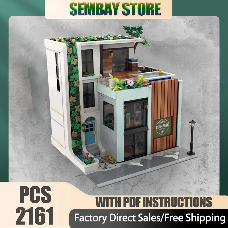 وحدات بناء المدينة Moc قوالب بناء وحدات تسلق الصالة الرياضية والشقة التكنولوجيا كتل عيد الميلاد لتقوم بها بنفسك لعبة هدية البناء #1