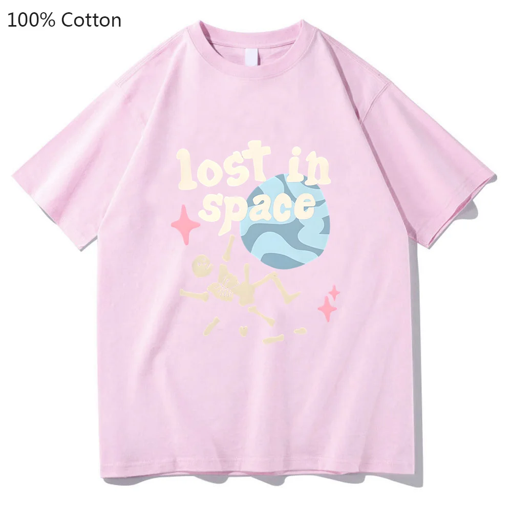 فقدت في الفضاء كوكب تي شيرت للجنسين النساء Kawaii/لطيف 100% القطن بلايز الصيف منتظم البلوز الشعور التصميم شارع العليا #6