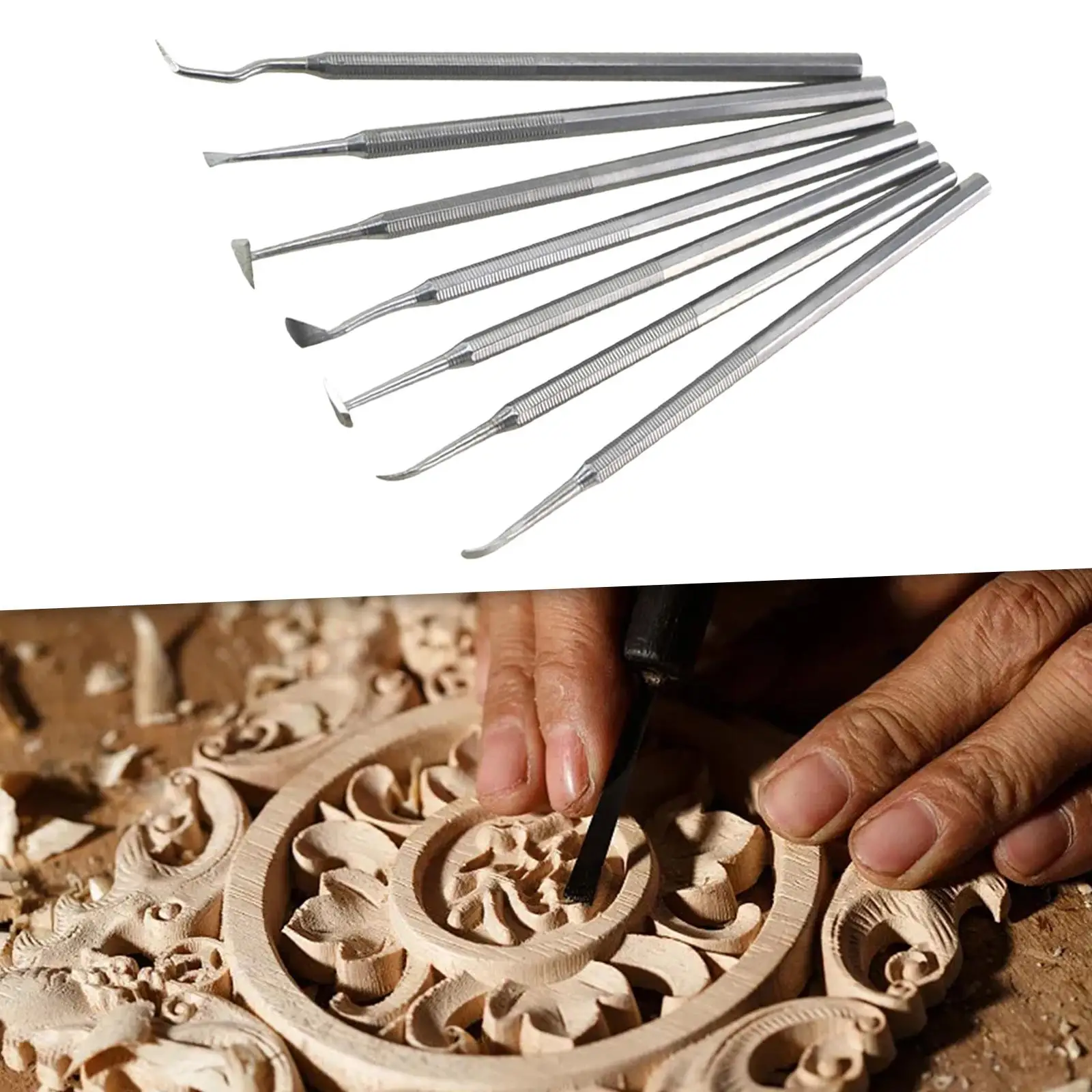 7Pcs Clay Sculpture Knife Pottery Tools Comfortable Handle Tool Set for Pottery Clay Art Crafts DIY Ceramics Clay Trimming