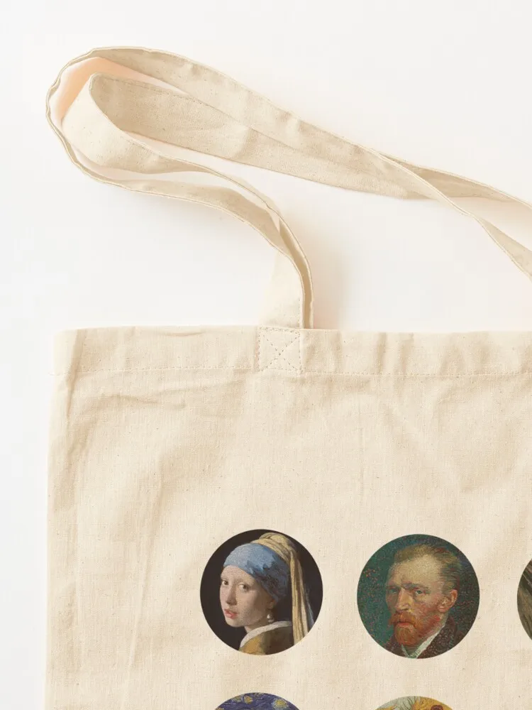 الأعمال الفنية الشهيرة حمل حقيبة قماش قماش حمل الحقائب حمل حقيبة حقيبة للشاطئ #3