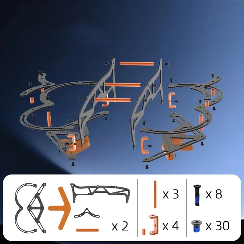 Защитный чехол FFYY из углеродного волокна для DJI Avata 2, легкая защитная броня от падения