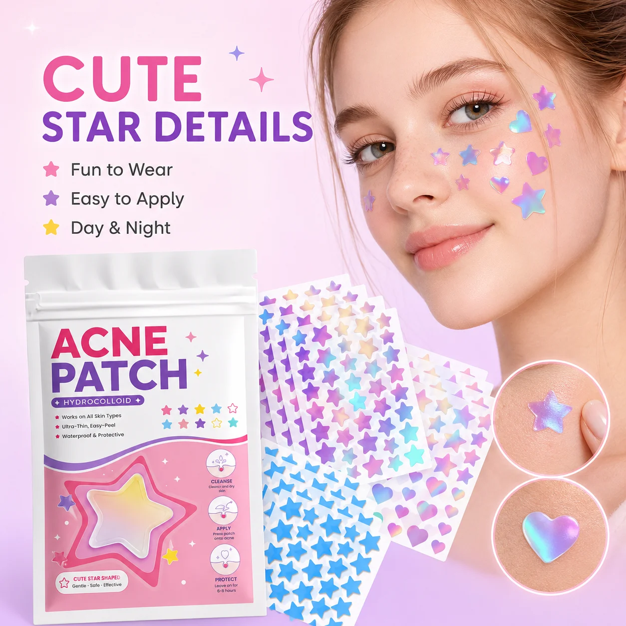944 قطعة من لصقات النجوم الملو - مراجعة Hydrocolloid Pimple Patch وسعره