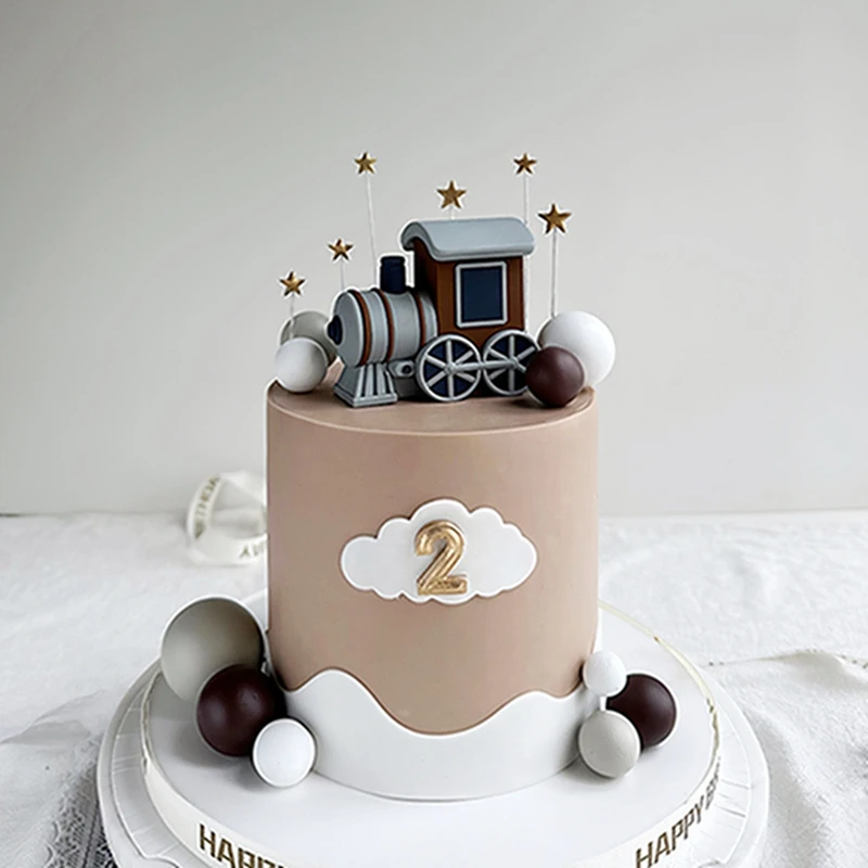 Kleine Zug Kuchen Topper Geburtstag Kuchen Dekorieren Kind Geschenk Weihnachten Zug Kuchen Dekoration Baby Dusche Geburtstag Party Kuchen Dekor – Detail 3