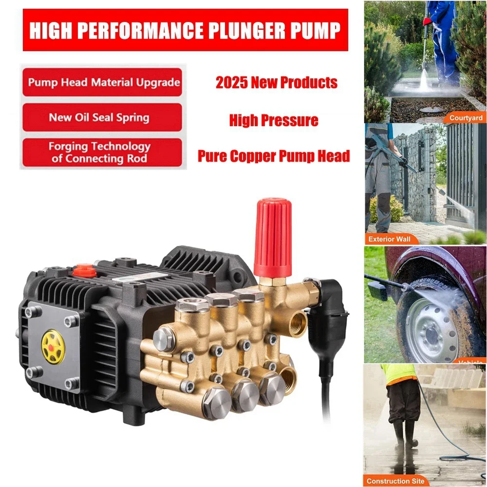 Road Cleaning Machine Floor Scrubber Copper Plunger Pump Head High Pressure Pump Water Pressurizing Pump Power Parts Car Wash