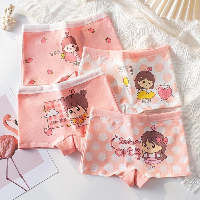 4 Stück weiche, antibakterielle Baumwoll-Slips für Kinder und Mädchen, Höschen mit Erdbeer-Print, atmungsaktive Unterwäsche für Kinder von 3–16 Jahren – Detail 19