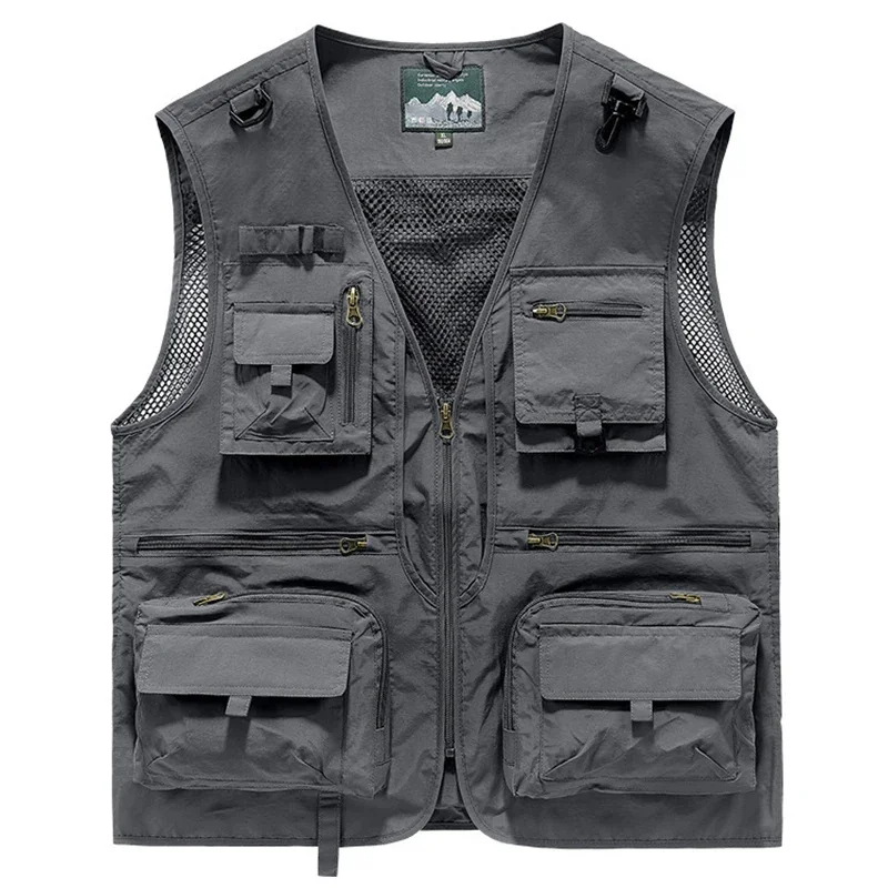 

14 Pockets Men Summer Hot Sale US Tactical Multi-pocket Mesh Outdoor Vest Photography Camping Fishing Safari Tool Waistcoat