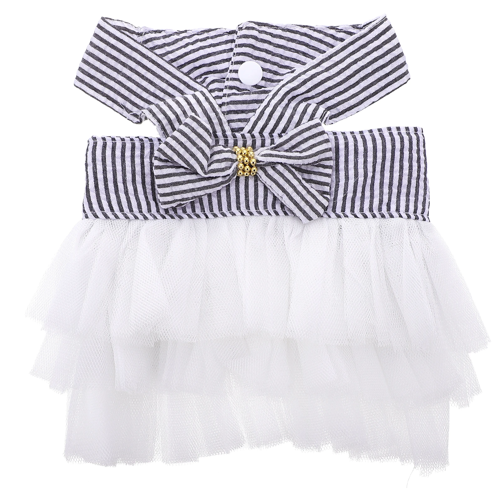 

Non Woven Dress Bow Lovely Costume Durable Puppy Clothes Long Costume For Pet Service Life Easy Care Pet Supplies
