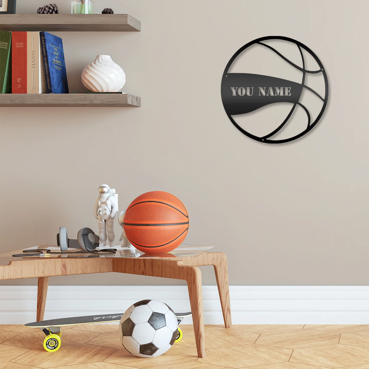 

1pc basketball funny Personalized name Metal Wall Signs Iron Wall Plaque For Kids Rooms Diy Home Decoration