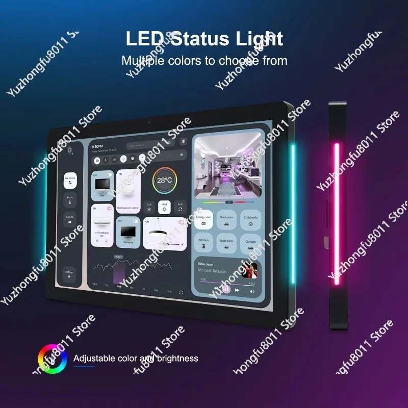 Panel dotykowy Android 11 do montażu na ścianie, panel sterowania inteligentnym domem 8/10,1 cala MT8768 2+16GB Linux