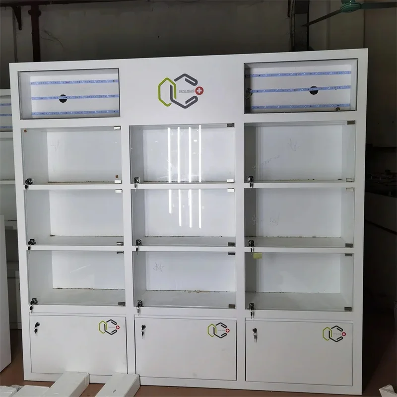 custom.Cabinet Glass Door Hinges Jewelry Container Bakery Display Showcase and Cosmetic Display Cabinet