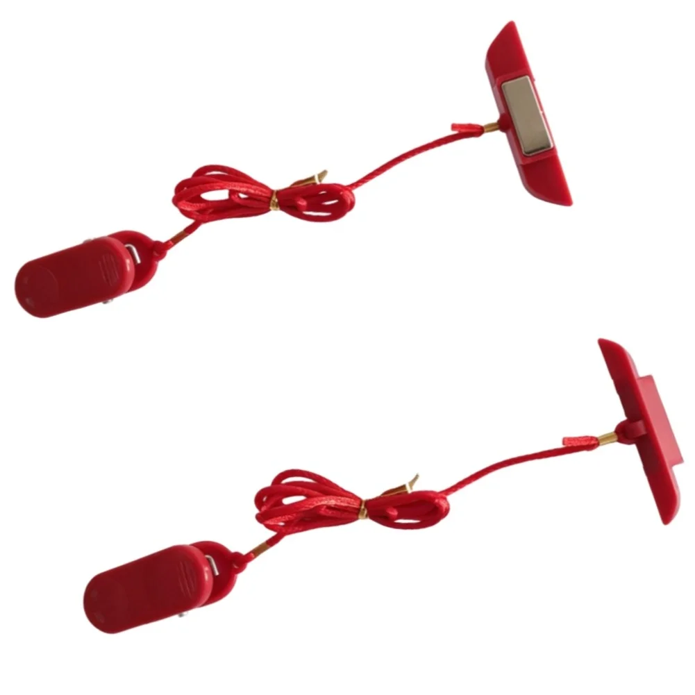 Treadmill Safety Key Stop Switch Trapezoid Sloped Insert 64x15mm Red With Pull Cord Clip For Running Machine Fitness Equipment