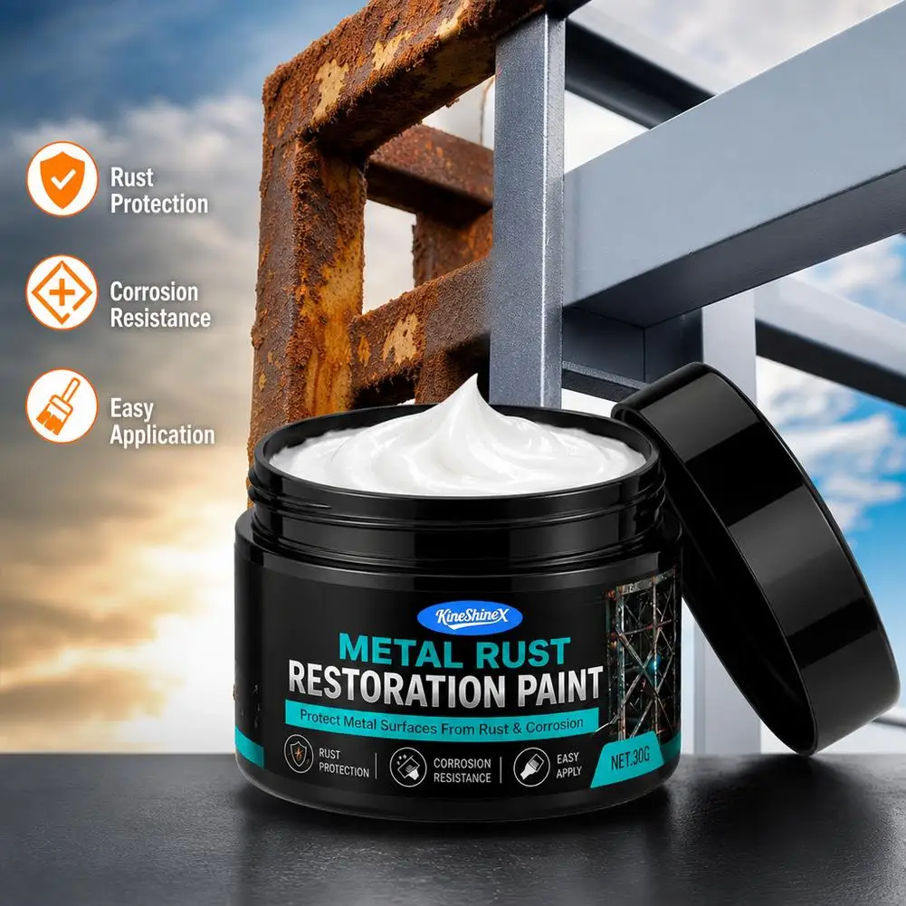 Car Rust Restoration Paste for Chrome Parts of Auto Rust And Fading on Car Wheels Designed for Renewing Oxidized Scratch Repair