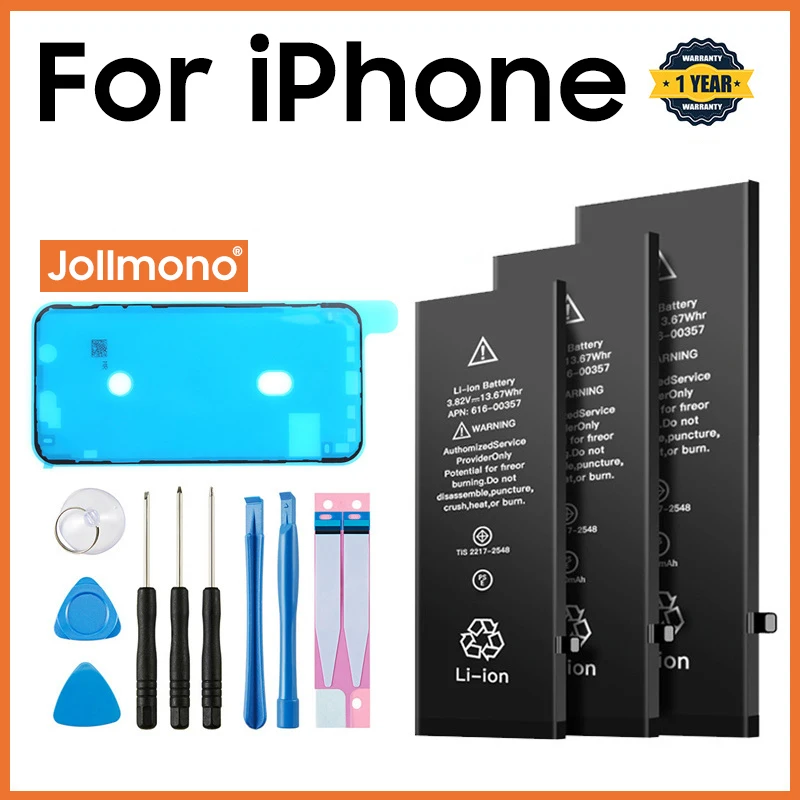 Batería 2024 para Apple 5 6 S 7 8 Plus X XR XS Max 11 12 Pro 13 14 Plus, repuesto para iPhone 7
