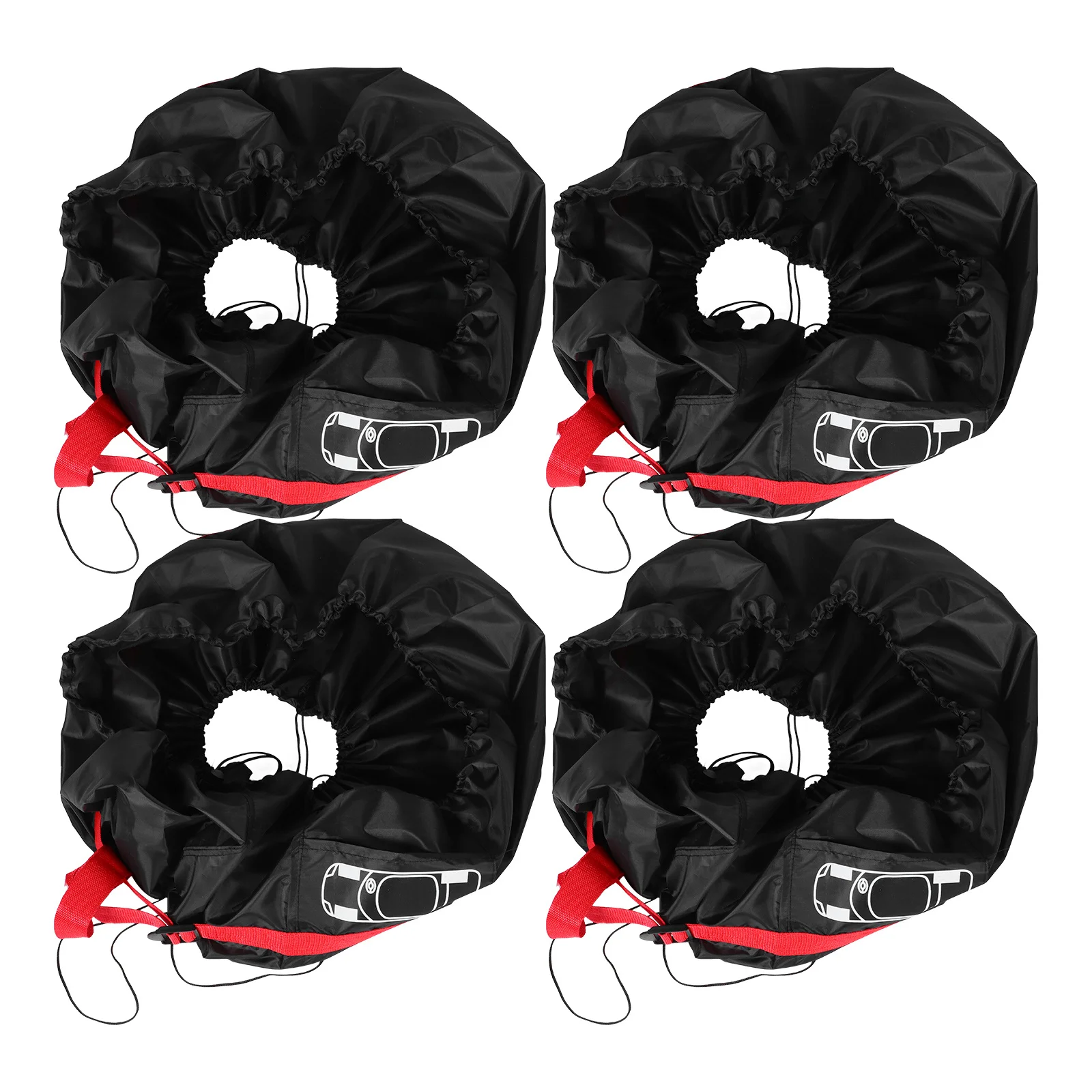 4 Stück Reifenabdeckungen, Allwetter-Radschutz für die Aufbewahrung von Ersatzschnee-Reifen, wasserdicht, staubdicht, UV-beständig, leicht, tragbar