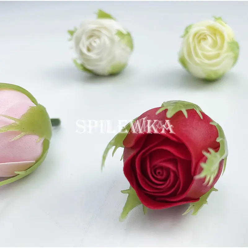 Spilewka 25/50Pcs Fragrant Small Flower Bud Roses Flowers Heads Wedding Home Decor Valentine\'S New Year Communion Mitzvah Gift