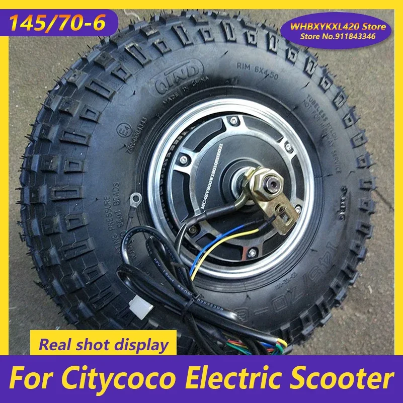 145/70-6 Modification Motor 48V800W for Citycoco Electric Scooter Hub  Wheel Tubeless Tire Off-road Tires Accessories Parts