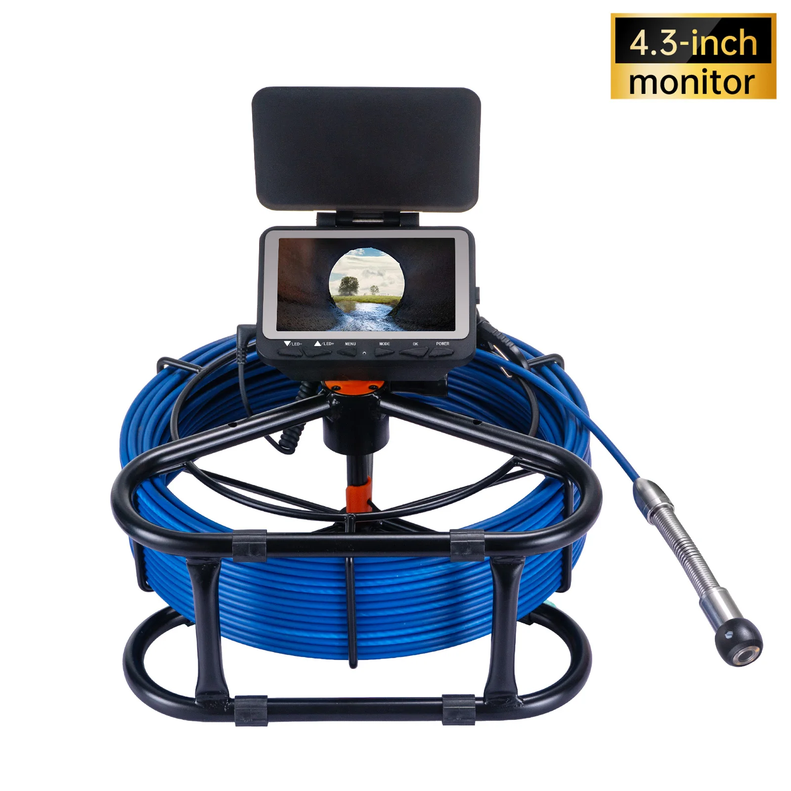 17mm Waterproof Industrial Pipe Inspection Camera Sewer Drain Endoscope System with 4.3inch Monitor 20m Cable Support DVR