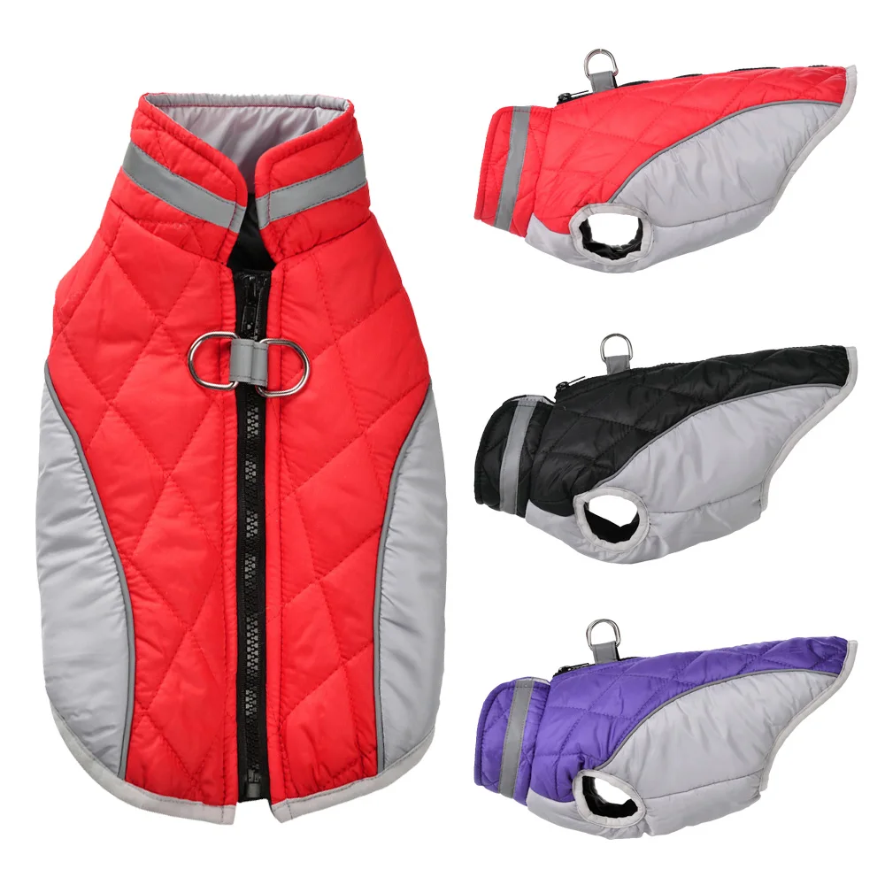 Hundekleidung, Wanderjacke mit D-Ring für kleine und mittelgroße Hunde, Katzen, warme, winddichte Welpenjacke, Campingjacke, Yorkshire-Bulldoggen-Kleidung.