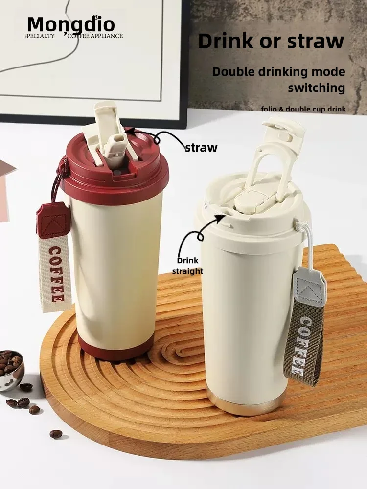 

Ceramic Lined Insulated Cup Travel Coffee Cup with Sealed Lid Reusable Ceramic Lining High Aesthetic Value