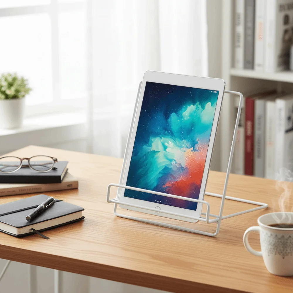 Simple Folding Magazine Reading Stand Detachable Stable Structure Desktop File Holder Non-slip Rust-proof