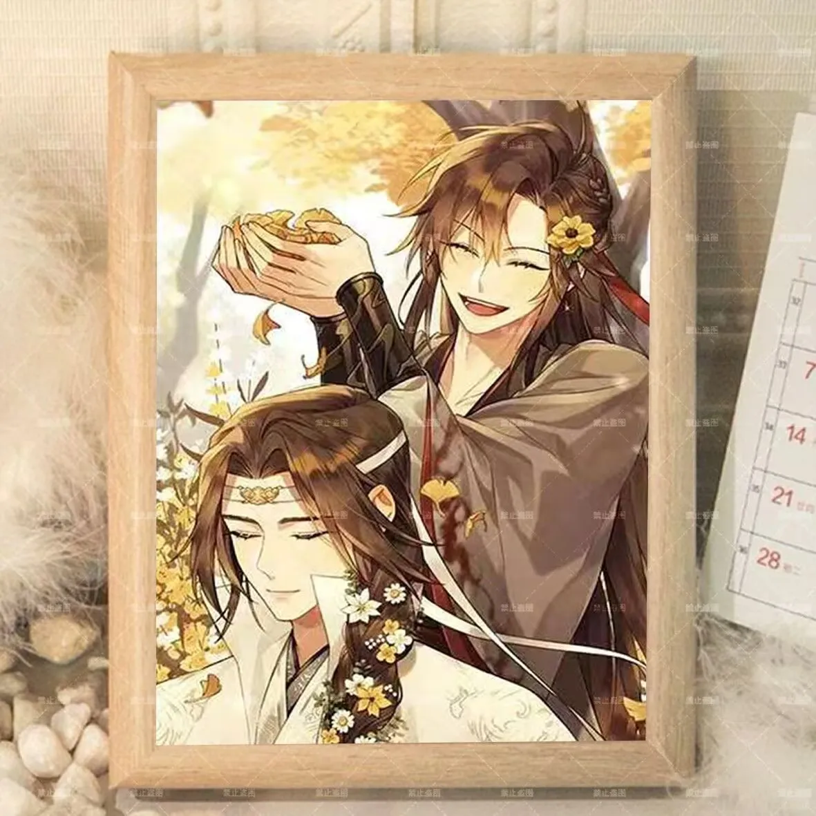 إطار صورة محيطي مخصص وبسيط "Master of the Demonic Path"، هدية لتزيين غرفة النوم من Wei Wuxian LAN Wangji