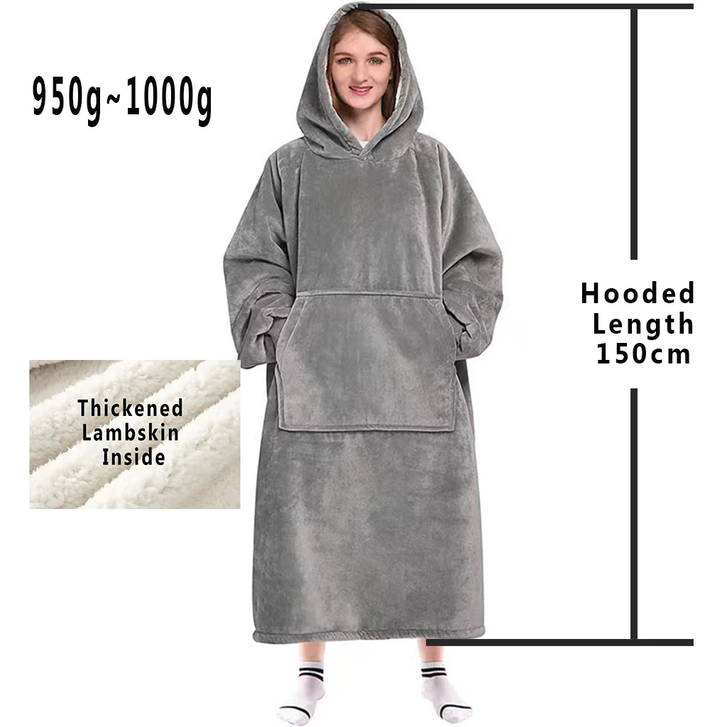 Casual Oversize Long Hoodie New in Pullover Basic Matching Homewear Solid Winter Fleece Warm Women Long Sleeve Top Casual Pajama