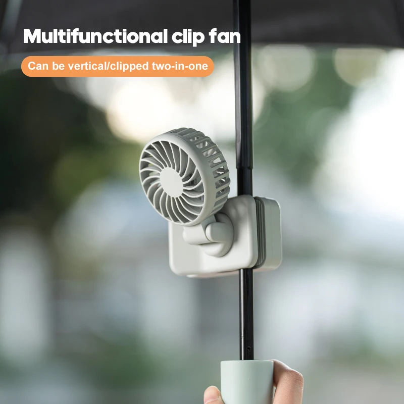 الوافدين الجدد مروحة بمشبك صغير USB 1200mAh مروحة قابلة للشحن زاوية قابل للتعديل حامل صغير مروحة محمولة للأماكن الخارجية الشخصية