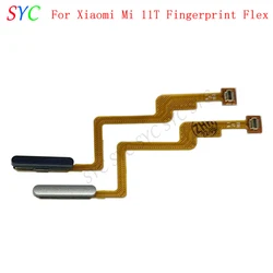 Original Fingerprint Sensor Button Flex Cable For Xiaomi Mi 11T Pro Touch Scanner Repair Parts