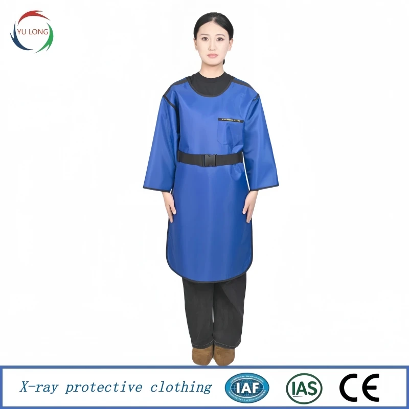 0.35/0.5mmpb Back Opening Long Sleeved Lead Apron Ionizing Radiation Shielding Garment X-ray Gamma Ray Protective Lead Apron