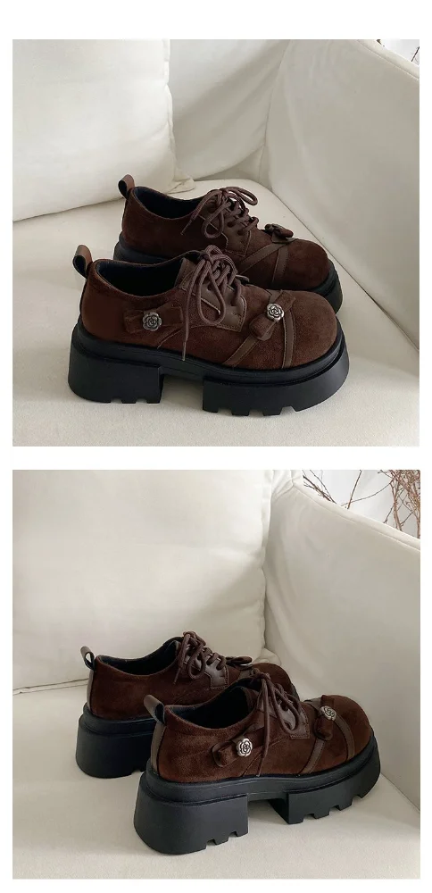 Damen Y2K Trendige Plateau-Schuhe mit Rosenschnalle und Riemen, Chunky-Sohle, Modische Coole Schuhe für Festival, Shopping, Date, Party – Detail 20