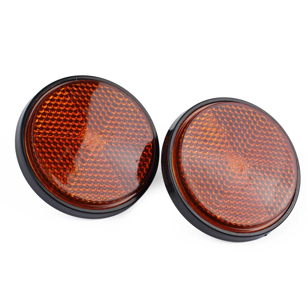 2x Circular Reflector Car Trucks Motorcycle Night Reflector Refraction Light Part Motorcycle Decoration And Safety Protection