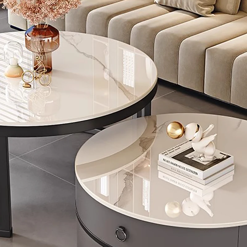 طاولات القهوة الأوروبية الأنيقة متعددة الوظائف طاولات القهوة العصرية والحديثة مع أدراج تخزين أثاث ميسا سنترو #3