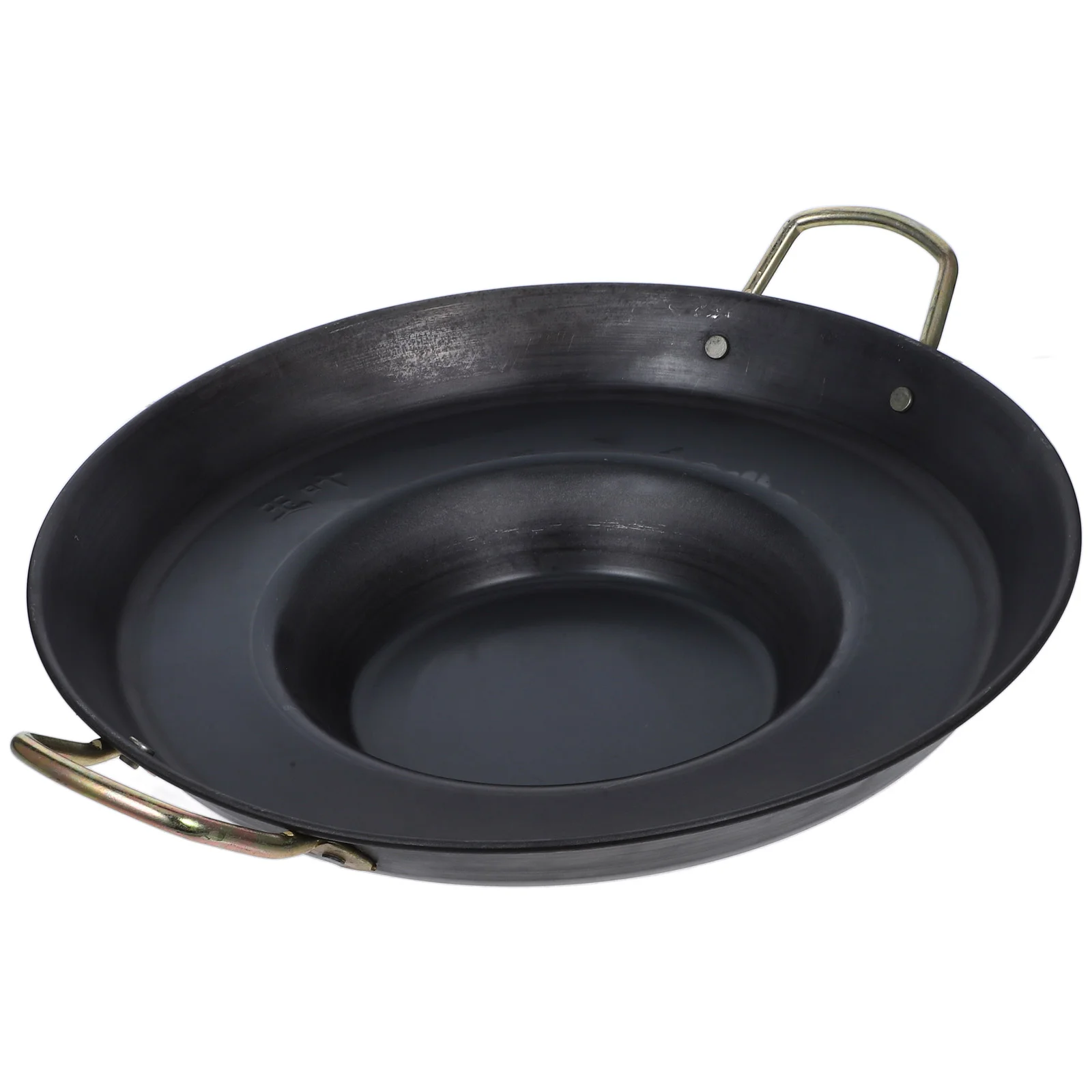 

Flat Bottom Concave Gong Pot Fry Pan Small Egg Frying Outdoor Bakeware