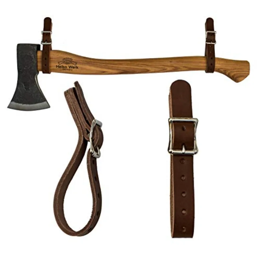 

Leather Axe Hangers - Wall Hanging Leather Straps with Adjustable Buckle for Axes, Hatchets, Tools, for Heavy Duty Wall display