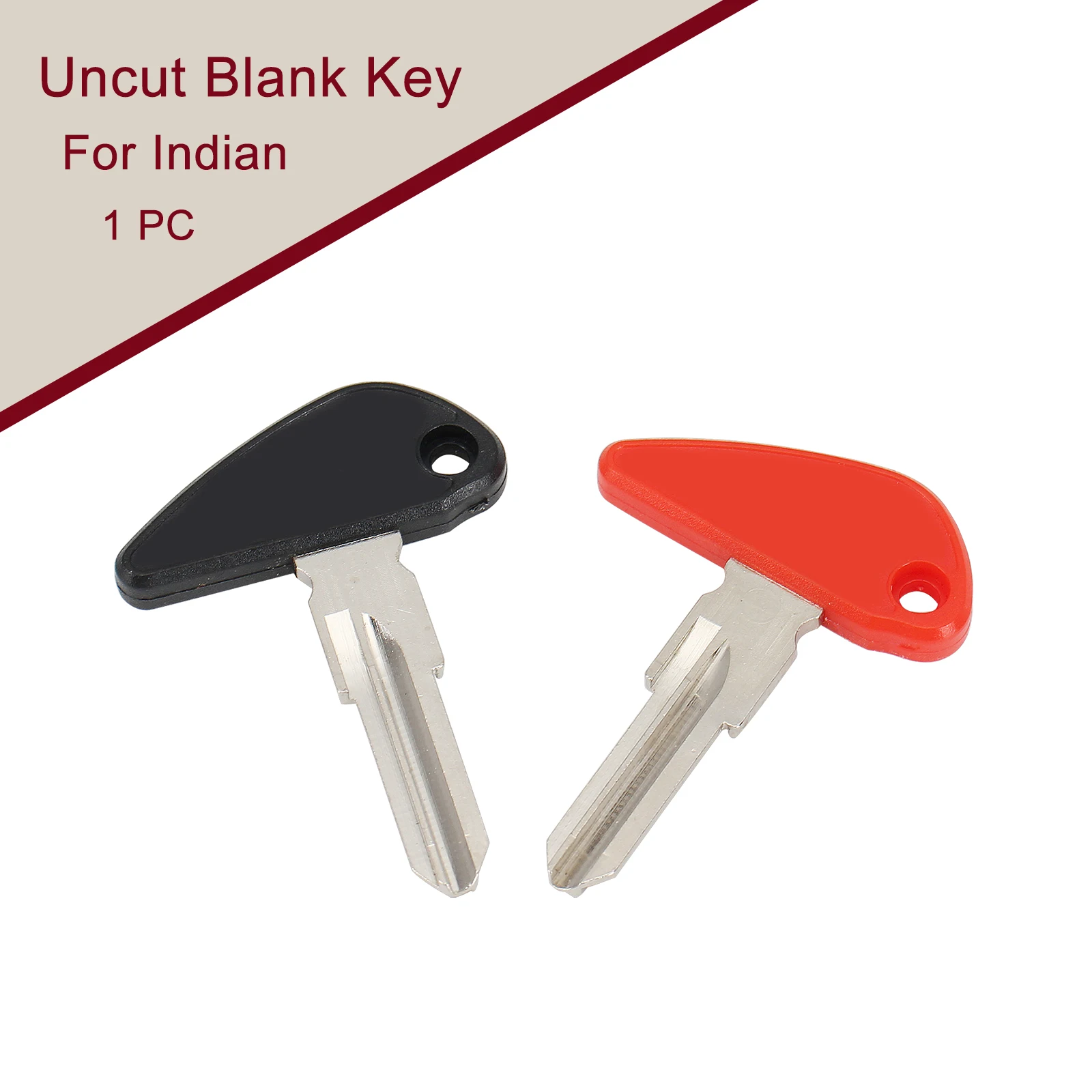 

1 PC Black/Red Motorcycle Blank Key For Indian Scout 2015-2018 Scout Sixty 2016-2018 Uncut Key