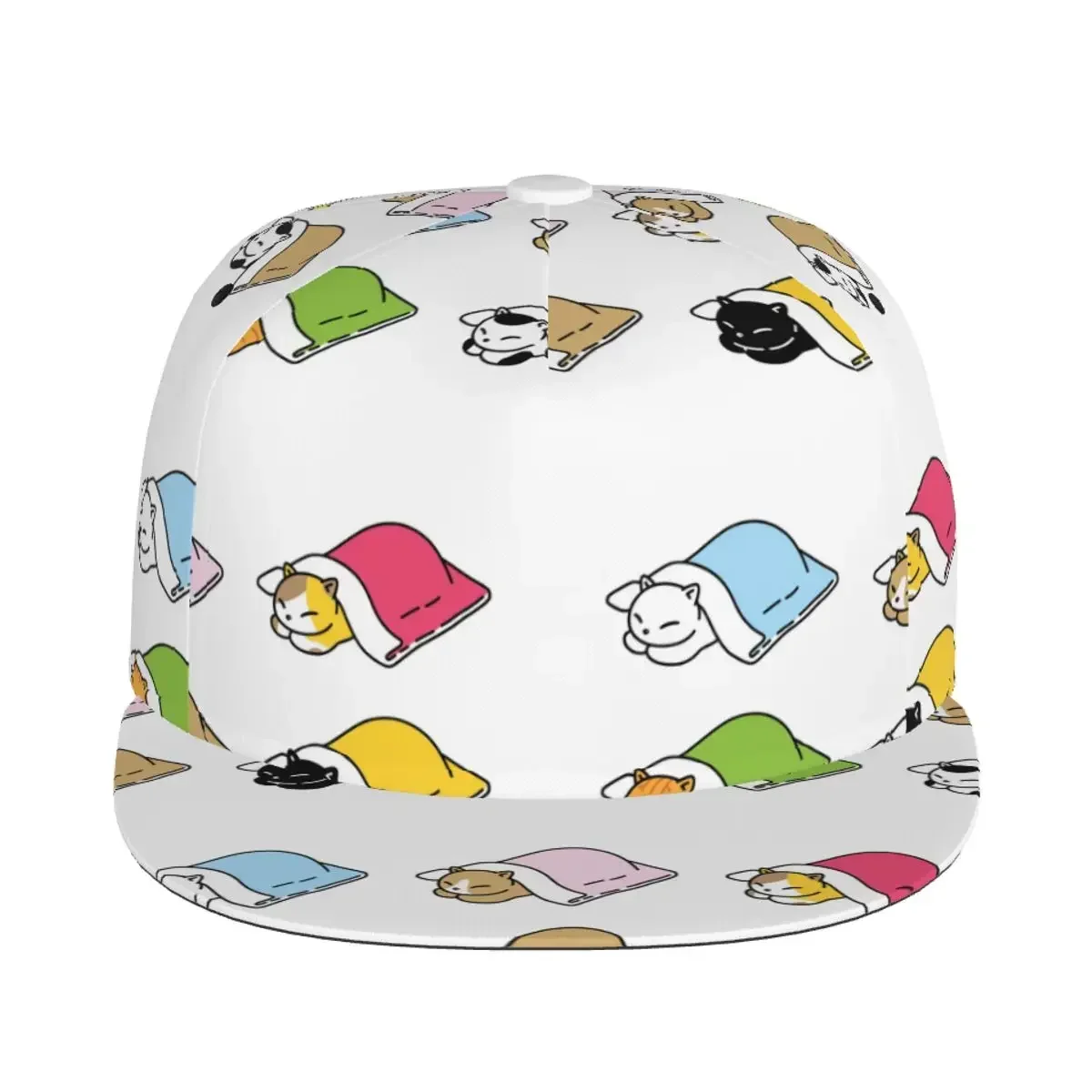 Cute Cat Covering Blanket 3D Print Baseball Cap Casual Sun Hat Elegant Ethnic Style Fashion Stage Hip Hop Women Men