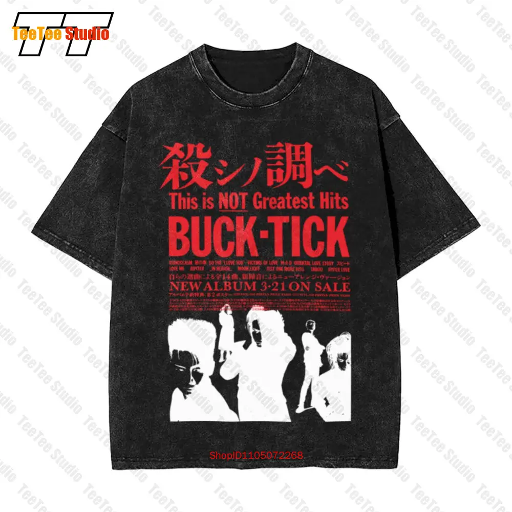 T-shirt surdimensionné vintage Buck Tick, ce n'est pas le plus grand visage complet JAWQ