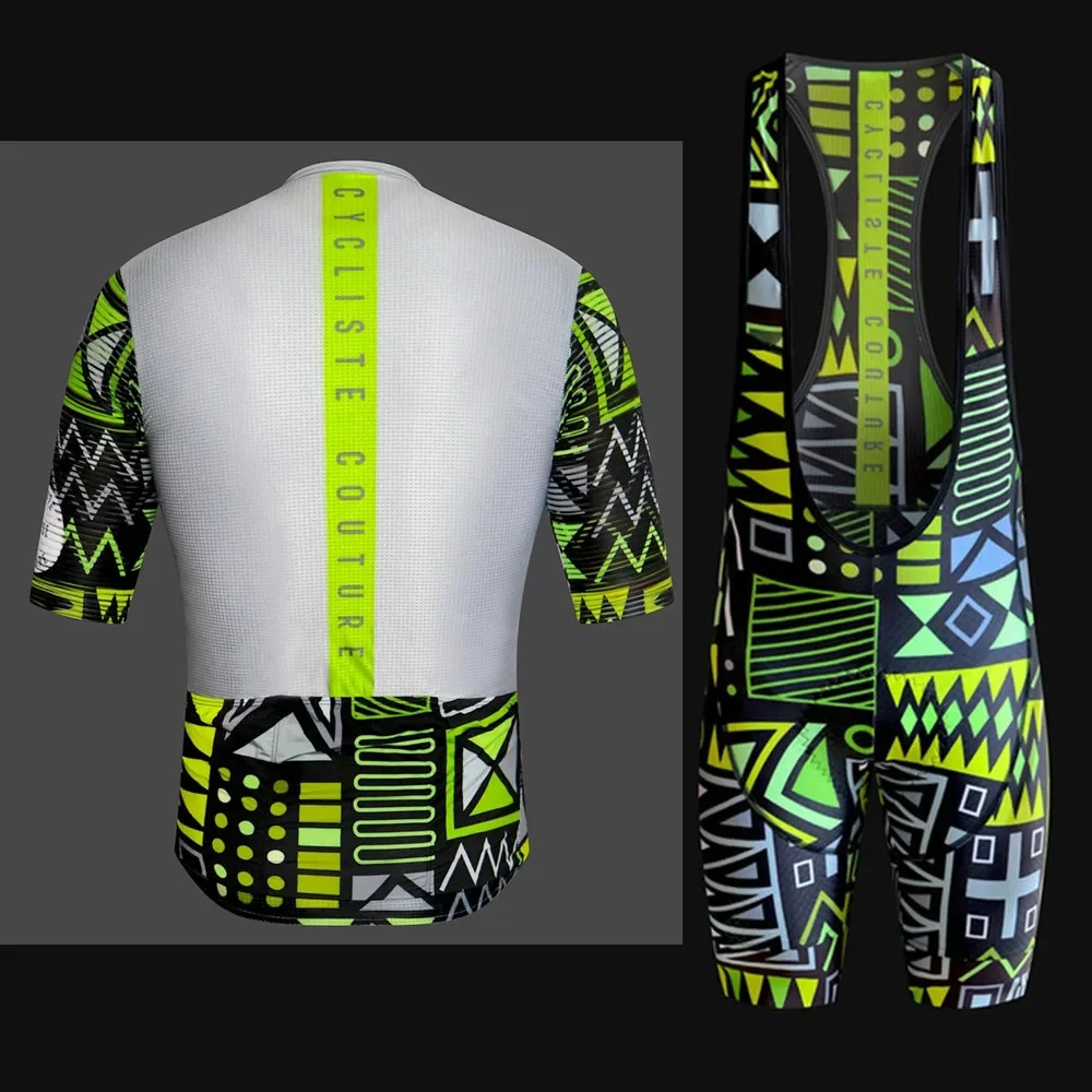 Tuta da Ciclismo Quick Dry Unisex Triathlon Competitions pantaloncini con bretelle a maniche corte Set abbigliamento da bicicletta Maillot Ciclismo