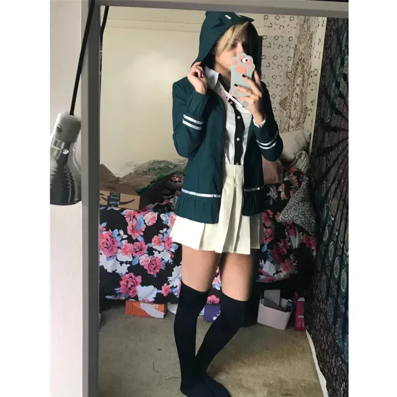 Anime Danganronpa Chiaki Nanami cosplay uniform jacket shirt wig bag full set for women cosplay costume